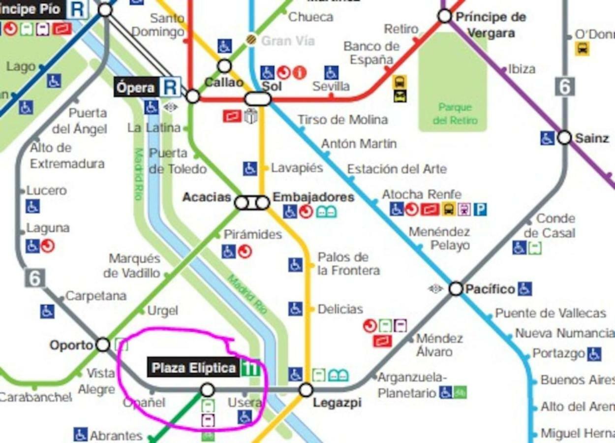Double In Plaza Eliptica Metro Station
